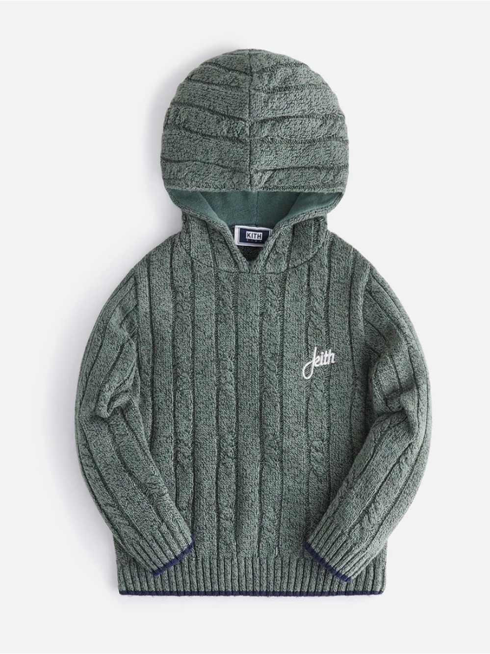 Kith Kids Knit Hoodie Jungle Green